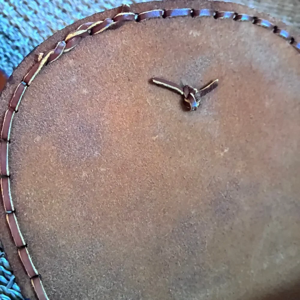 Vintage Handmade Brown Leather Saddle Bag Crossbody | Boho Western Artisan Purse - Picture 7 of 16